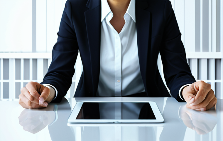 A focused digital marketing professional, fully clothed in modern, modest business attire, sits attentively at a minimalist desk. The background features a soft, abstract representation of the digital landscape, with subtle, interwoven light paths symbolizing information flow and connectivity. The individual is engaged with a clean, user-friendly interface on a tablet, illustrating a human-centered approach to navigating the vast digital space. The image conveys clarity, strategic thinking, and the importance of unique content in a busy online world. Safe for work, appropriate content, fully clothed, professional, perfect anatomy, correct proportions, natural pose, well-formed hands, proper finger count, natural body proportions, high quality, professional photography.